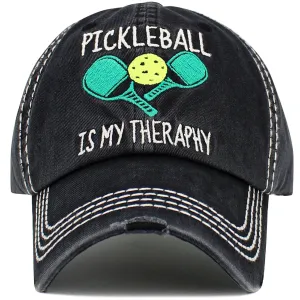 Hat Pickle ball is my therapy washed vintage hat