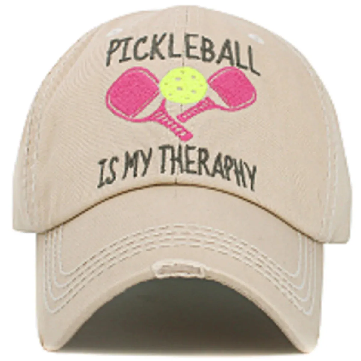 Hat Pickle ball is my therapy washed vintage hat