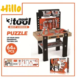 Hillo Professional Repairman 64 pcs workbench Tools Set Tool bench Pretend Play Educational Toys