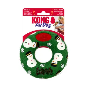 KONG Holiday AirDog Donut Squeaker Dog Toy