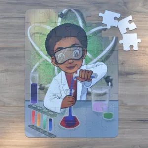 Large Chemistry Boy Puzzle (12in x 16.5in w/54 Pieces)