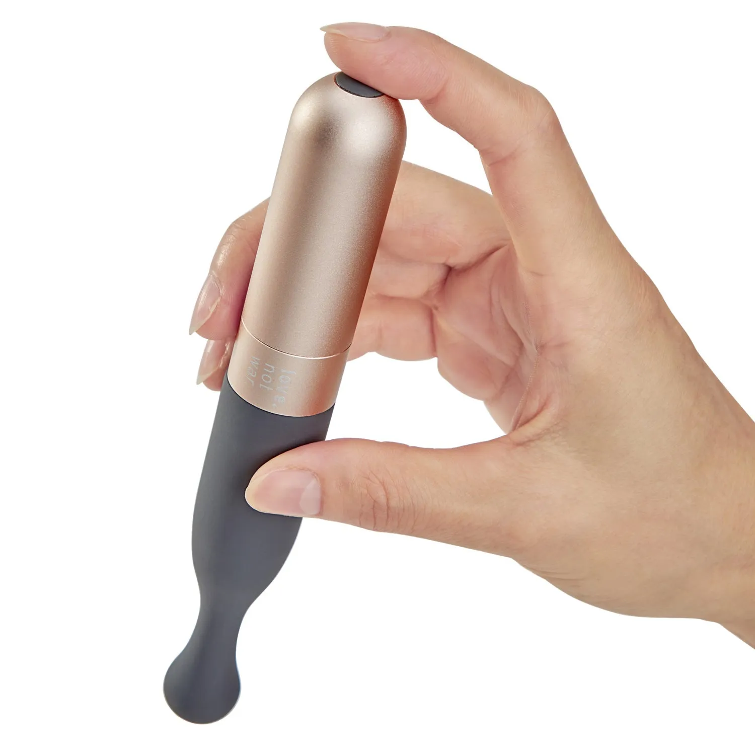 Love Not War Meile Grey Vibrator with NeoSIlicone Full Unit