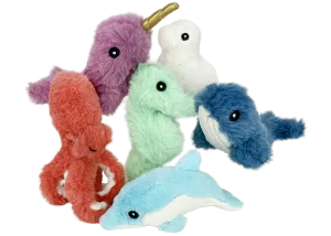 Multipet Mini Deep Sea Cuddlerz, Assorted, Dog Toy