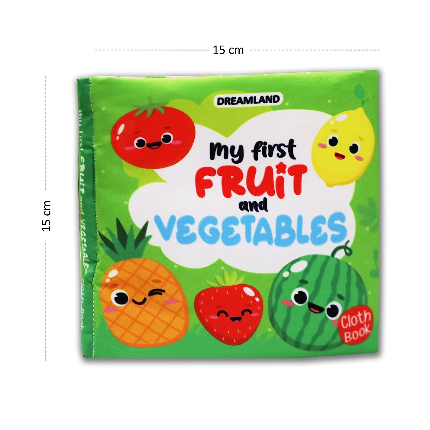 My First Fruit & Vegetables Cloth Book with Squeaker and Crinkle Paper Cloth Books for Toddler Kids