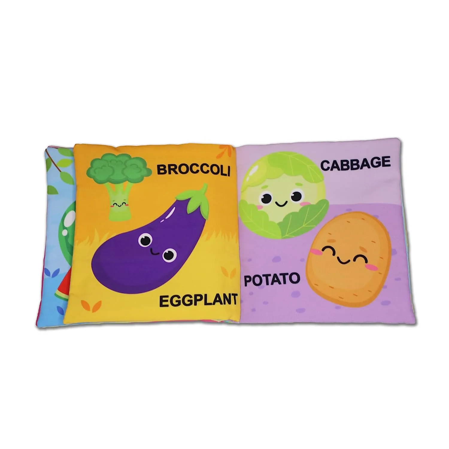 My First Fruit & Vegetables Cloth Book with Squeaker and Crinkle Paper Cloth Books for Toddler Kids