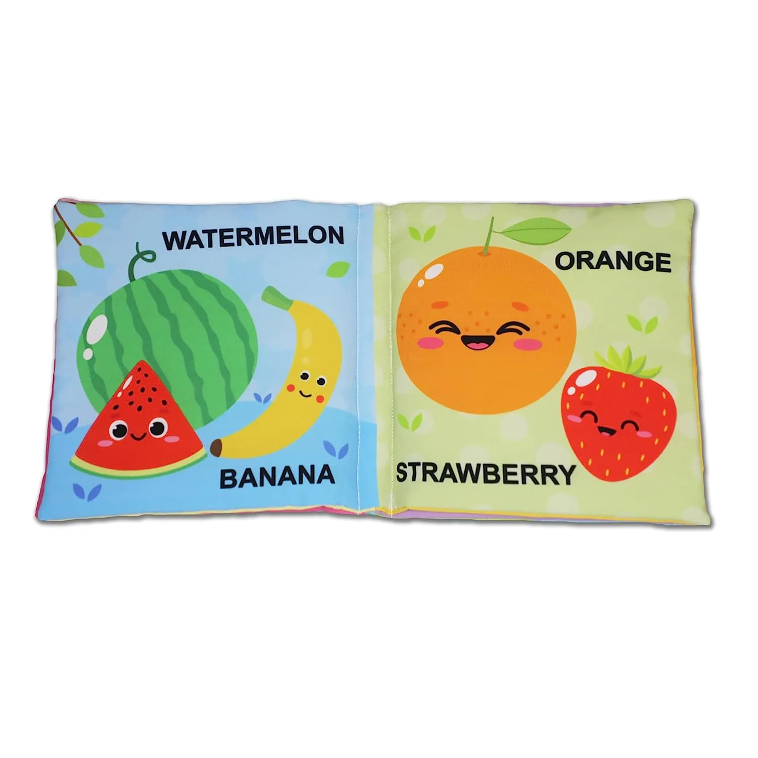 My First Fruit & Vegetables Cloth Book with Squeaker and Crinkle Paper Cloth Books for Toddler Kids