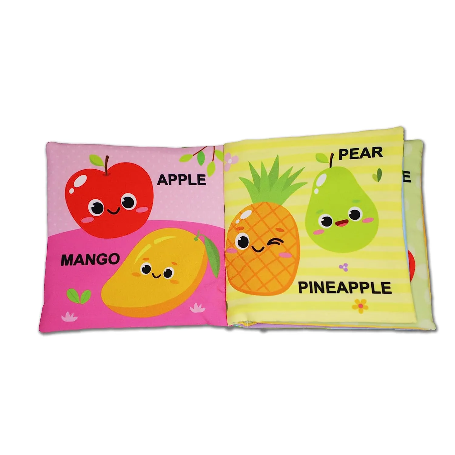 My First Fruit & Vegetables Cloth Book with Squeaker and Crinkle Paper Cloth Books for Toddler Kids