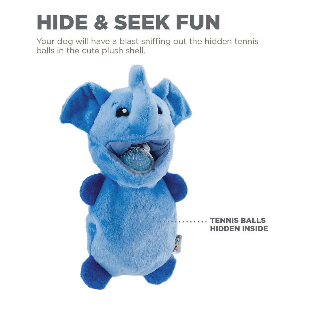 Outward Hound Ball Hogz Hide and Seek Dog Toy Blue