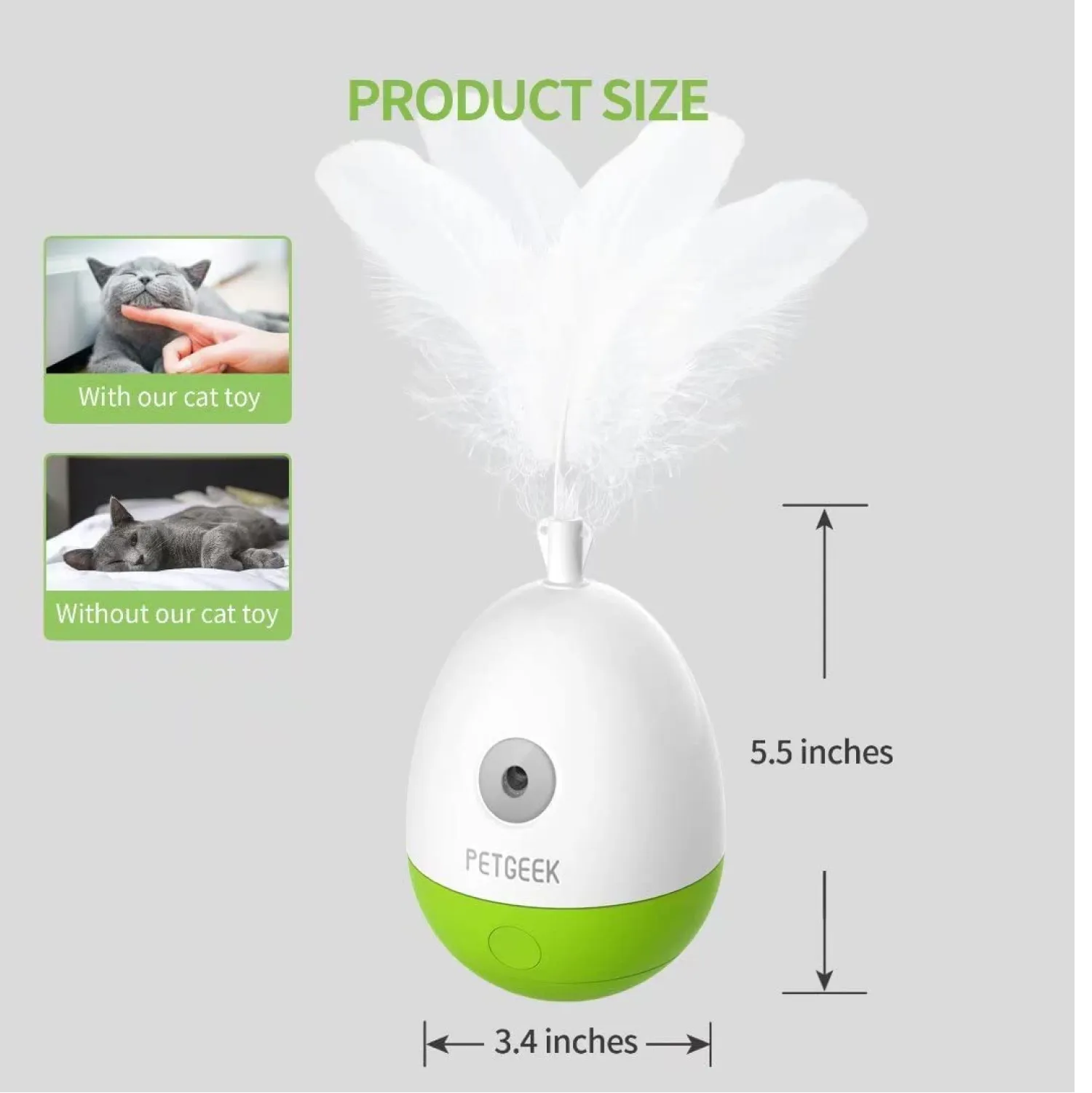 Pet Geek Egg Laser Tumbler Toy for Cats