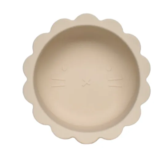 Petite Eats Silicone Baby Lion Bowl - Sand