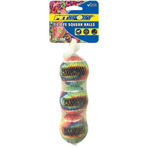 Petsport USA Tie Dye Squeak Ball Dog Toy