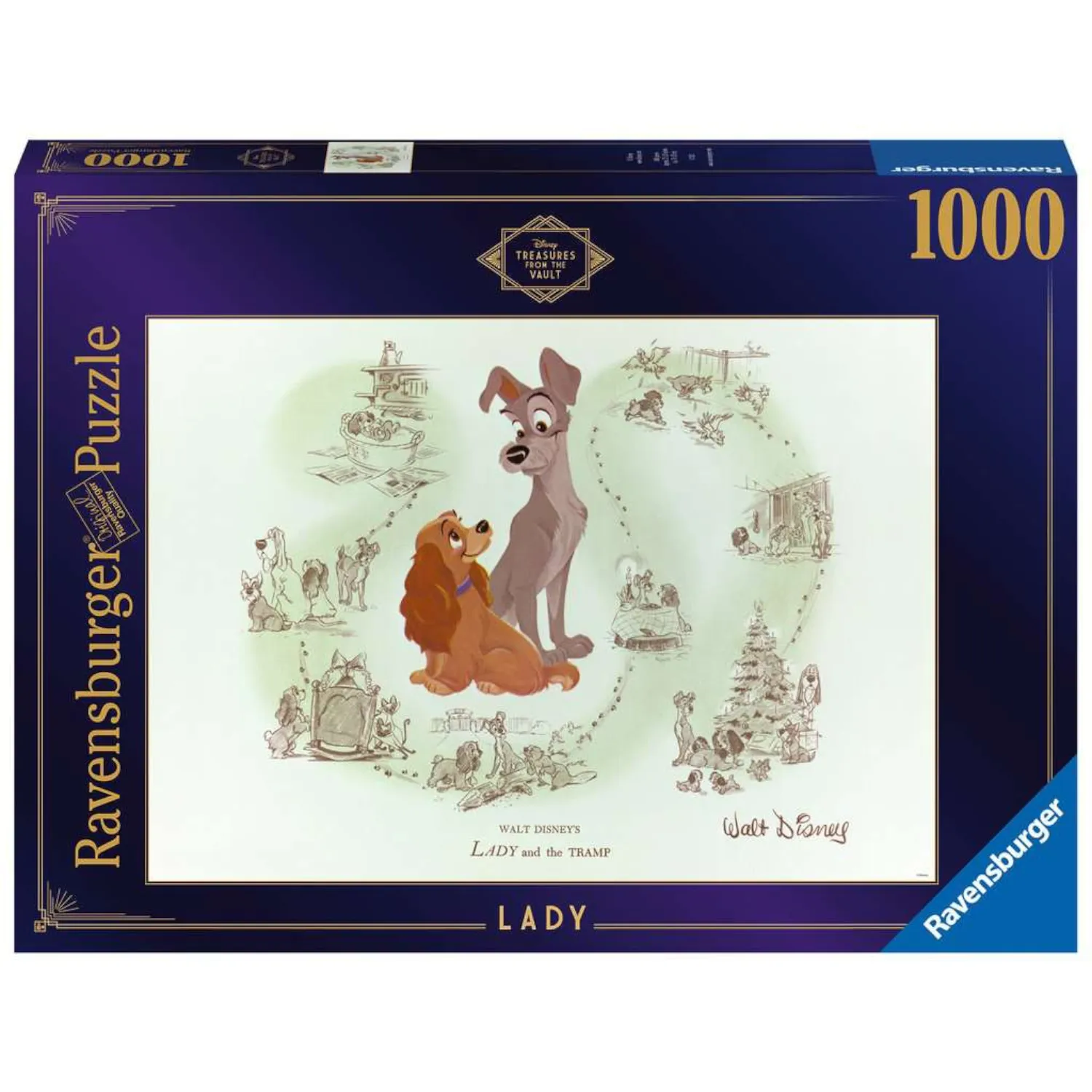 Ravensburger - 16863 | Disney Vault: Lady - 1000 PC Puzzle