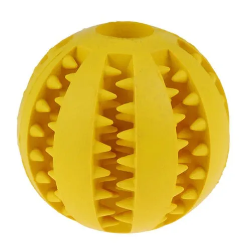 Rubber Chew Ball Feeder Toy - Treat Dispensing