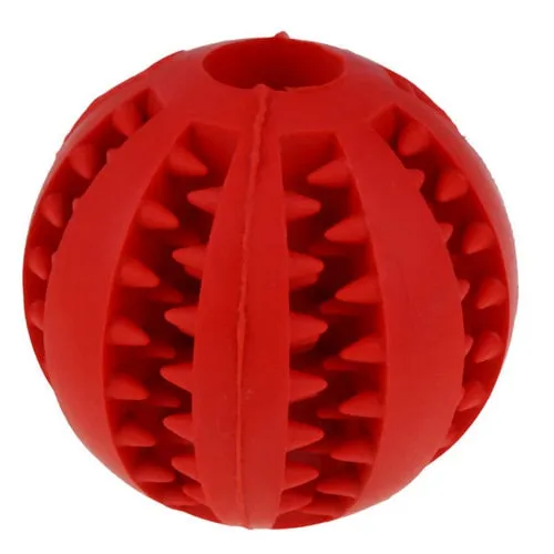 Rubber Chew Ball Feeder Toy - Treat Dispensing