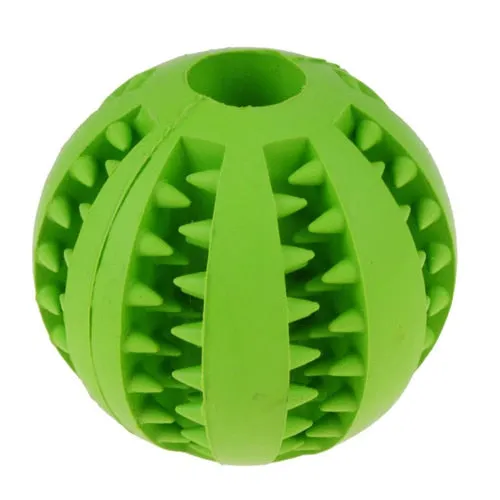 Rubber Chew Ball Feeder Toy - Treat Dispensing