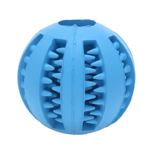 Rubber Chew Ball Feeder Toy - Treat Dispensing