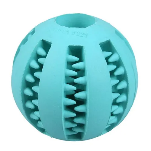 Rubber Chew Ball Feeder Toy - Treat Dispensing