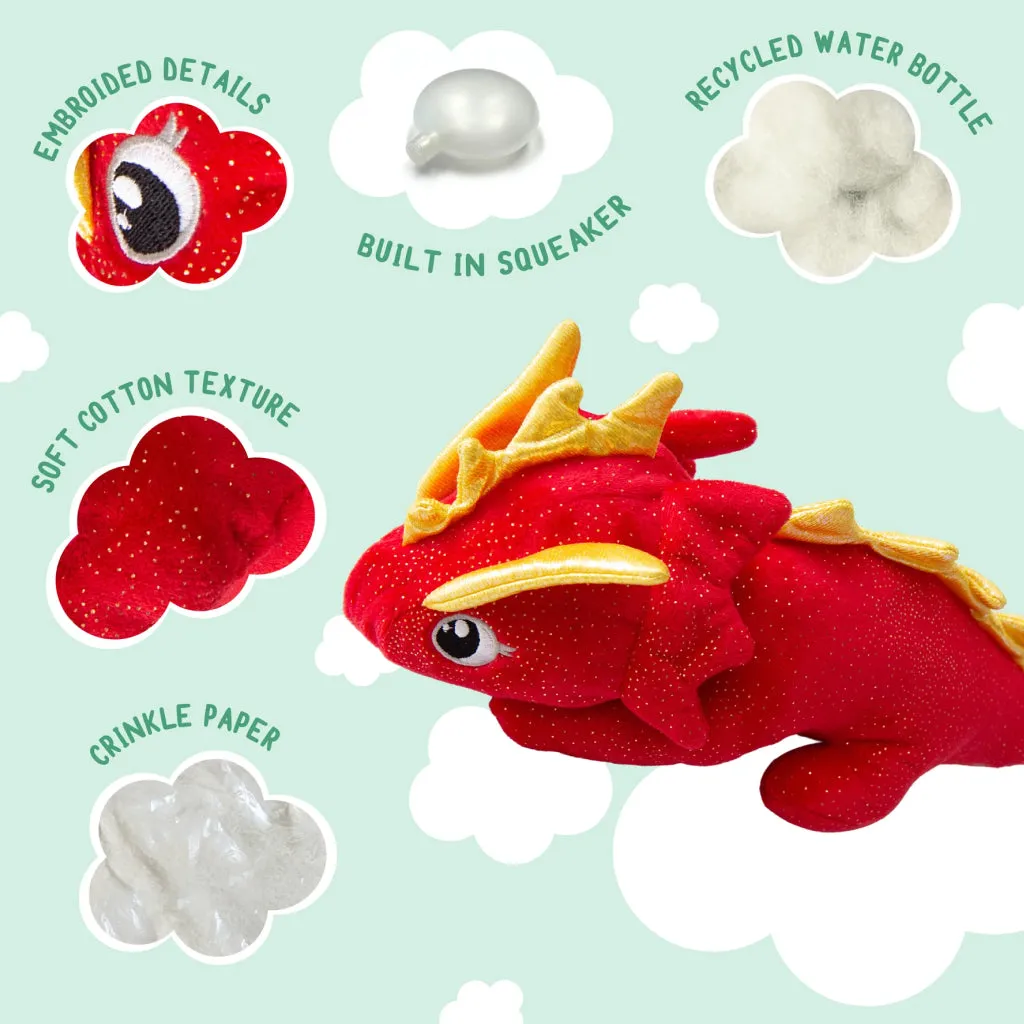 Snugarooz Fire the Dragon Soft Plush Dog Toy