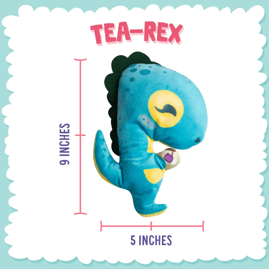 Snugarooz Tea-Rex Crinkle & Squeak Plush Dog Toy