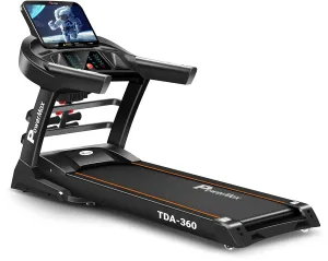 TDM-360(6HP Peak) Multi-Function Treadmill for Home Use with Massager |15.6 HD Display?Max User Wt. 140kg|15 Level Auto Incline|Top Speed:18 Km/hr|Spring Resistance |DIY |Do It Yourself