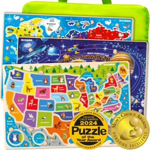 Wooden Puzzles for Kids  Maps, Space | Learning Toys